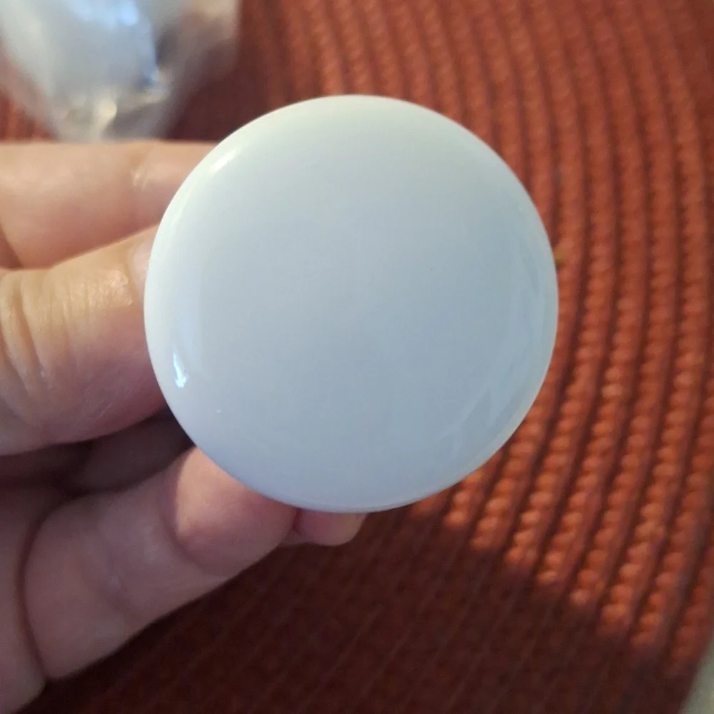 14 Round White Cabinet Pull Handles